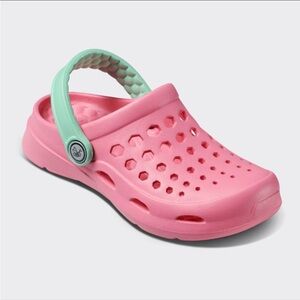 Joybees Toddler Harper Slip-On Clogs - Pink-Mint Green